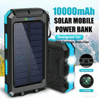 10000mAh Solar Power Bank with Flashlight & Dual UsB Charging