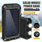 10000mAh Solar Power Bank with Flashlight & Dual UsB Charging