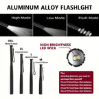 Aluminum Alloy Flashlight - 3 Modes Durable Portable Torch