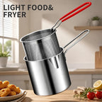 4Pcs Stainless Steel Deep Fryer Set