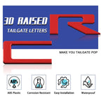 3D Raised Tailgate Letters - Premium ABS Overlay Trim Stickers