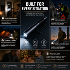 Aluminum Alloy Flashlight - 3 Modes Durable Portable Torch