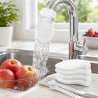 50-Pack Cotton Faucet Filter Bags - Splash-Free, Sediment-Free Water