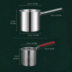 4Pcs Stainless Steel Deep Fryer Set