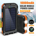 10000mAh Solar Power Bank with Flashlight & Dual UsB Charging