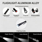 Aluminum Alloy Flashlight - 3 Modes Durable Portable Torch