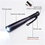 Aluminum Alloy Flashlight - 3 Modes Durable Portable Torch