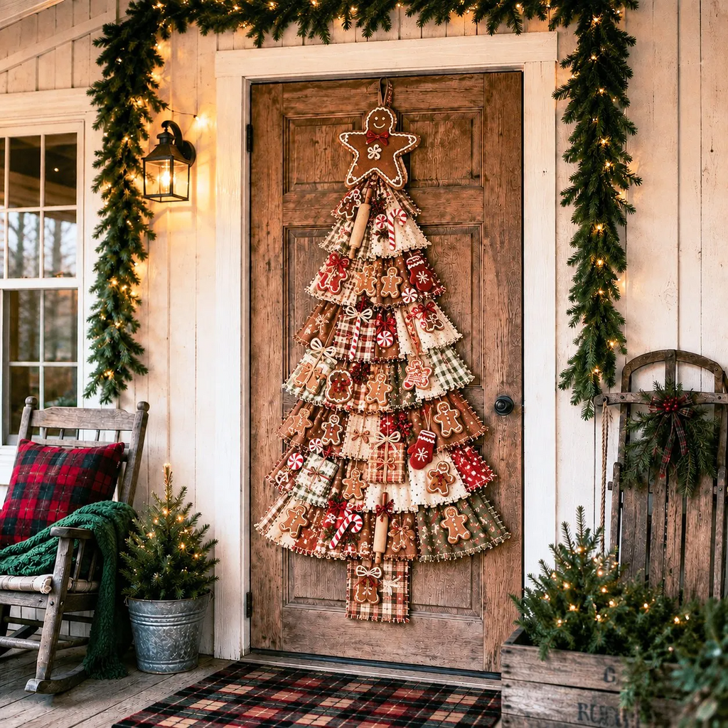DlY Christmas Tree Door Hanging Kit - Oversized Patchwork Craft